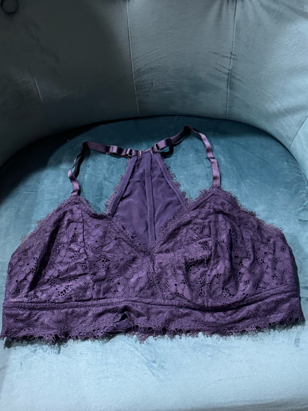 Aerie Lace Bralette Cami in Blue